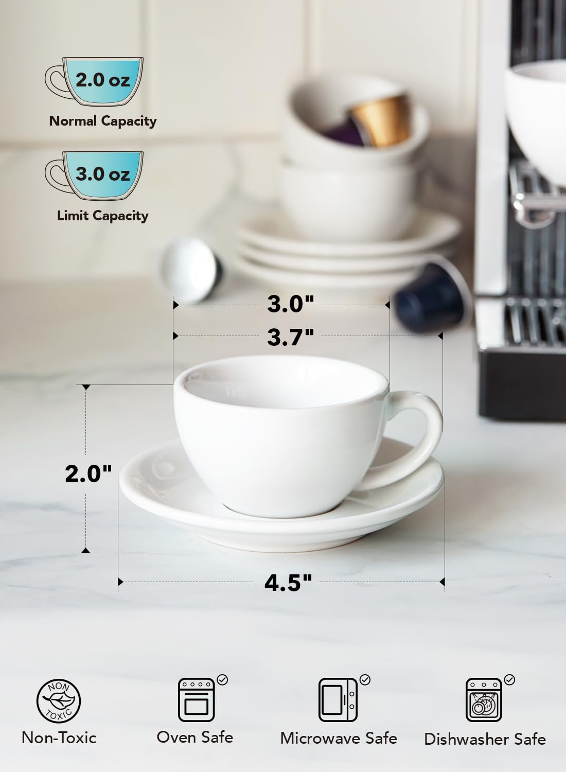 LE TAUCI latte-art-friendly cup supports smooth crema and designs