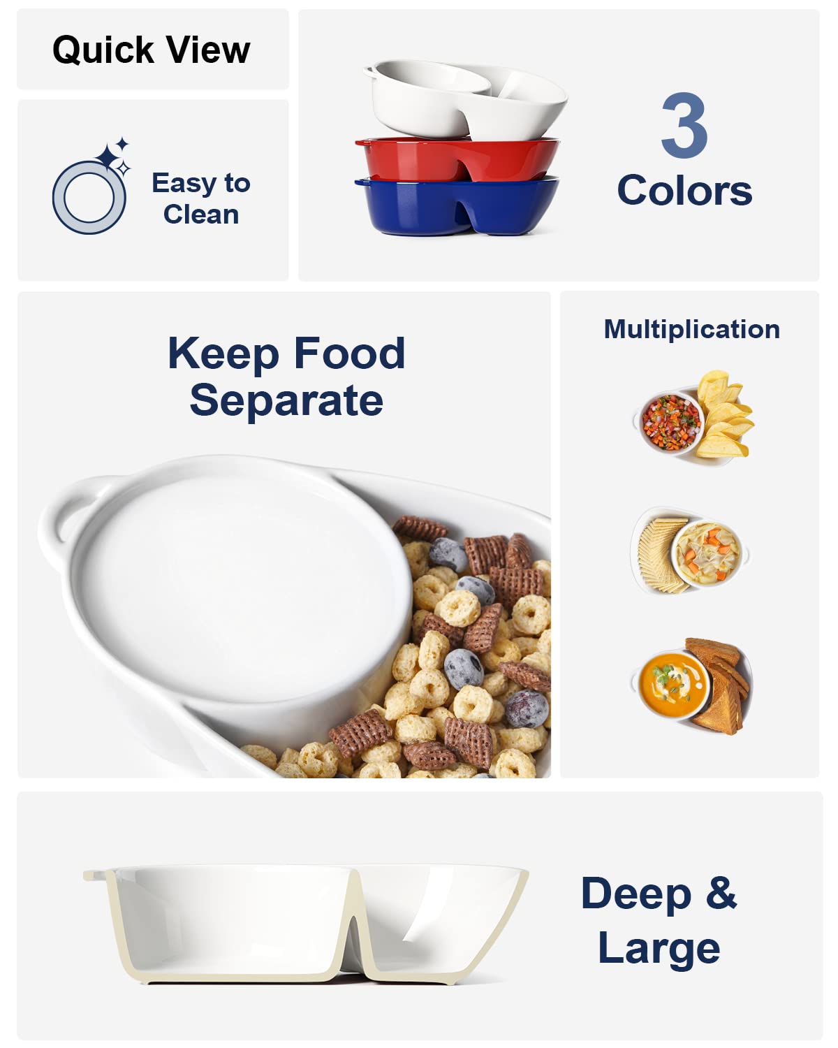 LE TAUCI ceramic bowls are microwave-safe for quick reheats.