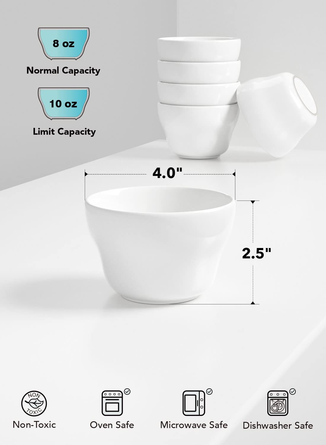 LE TAUCI microwave-safe and oven-safe bowls, easy to heat and serve.
