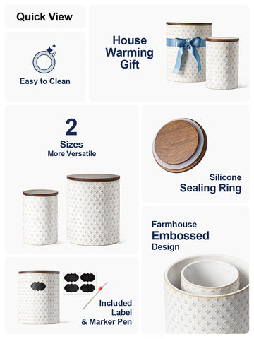 LE TAUCI multi-purpose jars for utensils or decorative storage.
