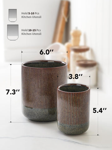 LE TAUCI holder doubles as vase or coffee pod organizer on bar