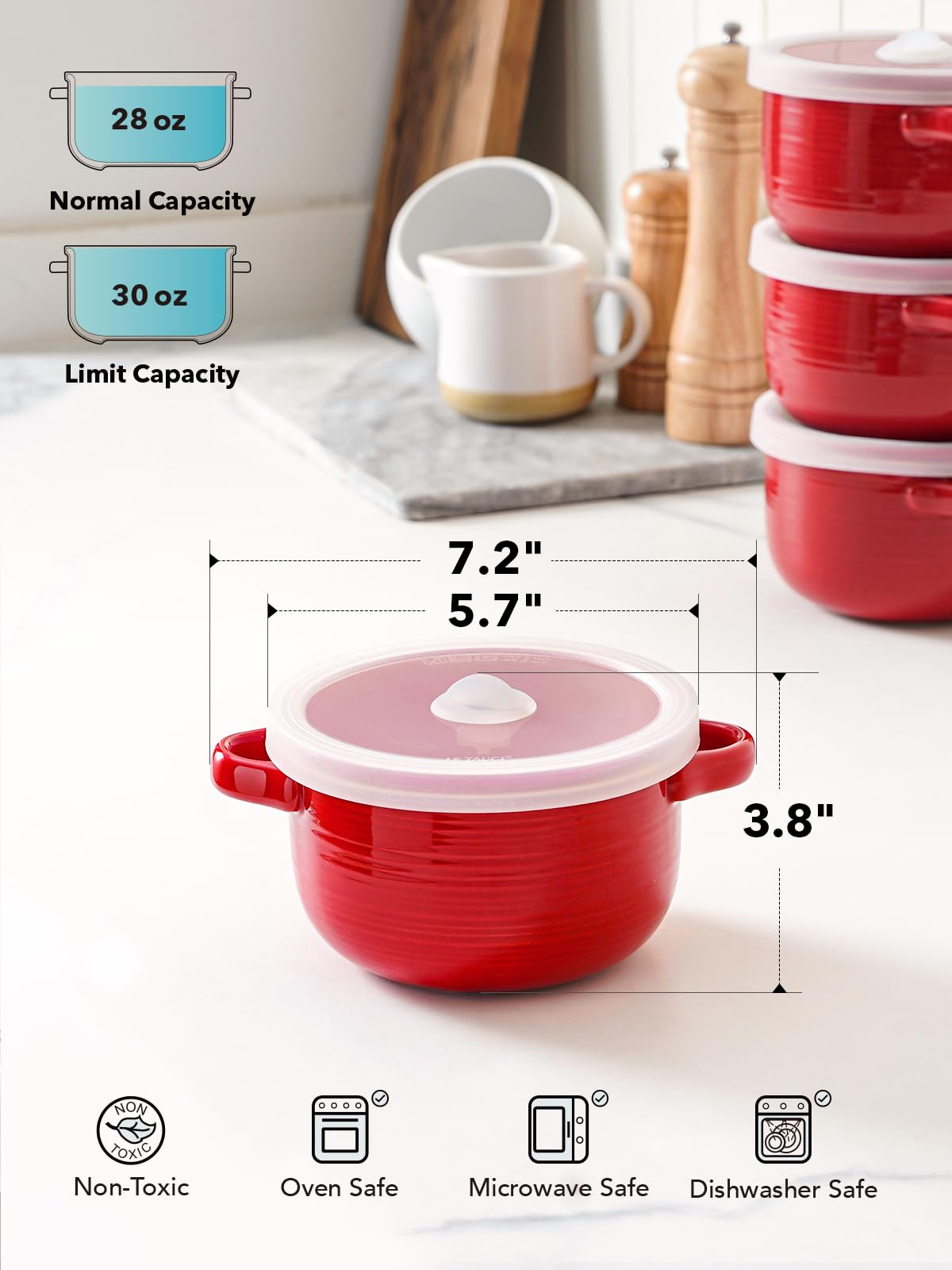 LE TAUCI non-toxic durable ceramic bowls for everyday use