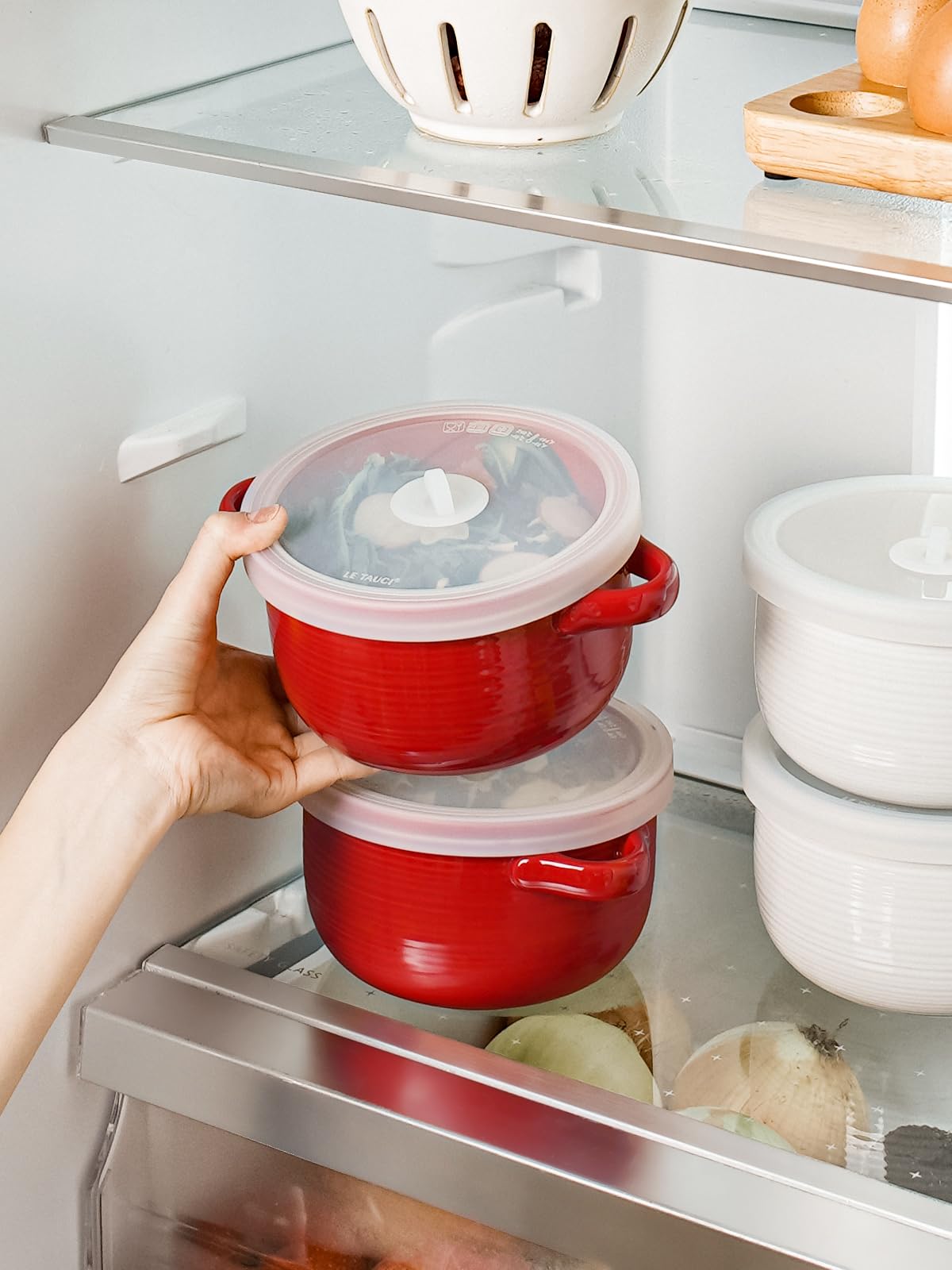 LE TAUCI oven and microwave safe ceramic bowls for reheating