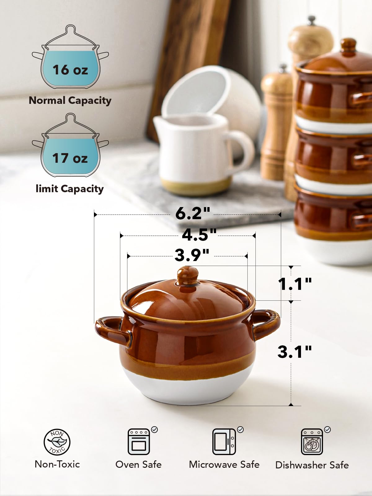LE TAUCI oven to microwave safe bowls for versatile reheating.