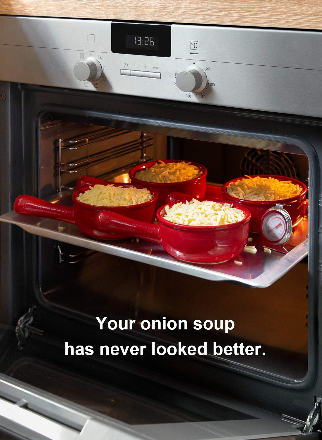 LE TAUCI oven-safe ceramic bowl handles up to 482°F