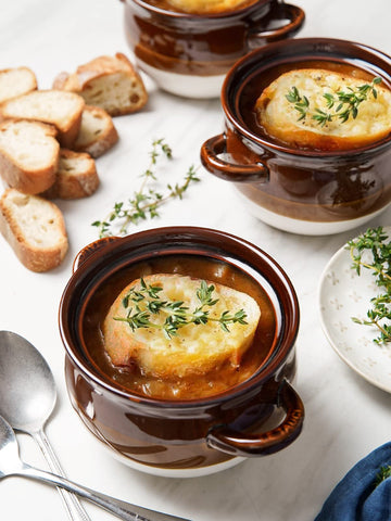 LE TAUCI oven-safe bowls set of four for casseroles and stews.
