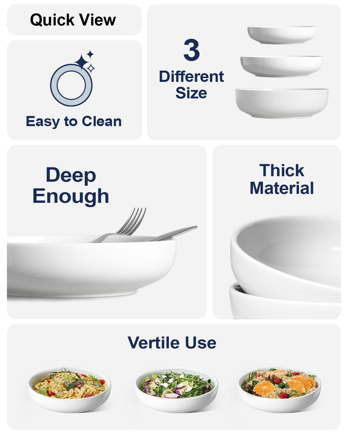 LE TAUCI microwave-safe ceramic bowls for quick reheats.