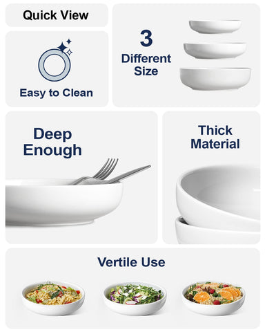LE TAUCI oven-safe porcelain bowls up to 482°F built for daily meals.