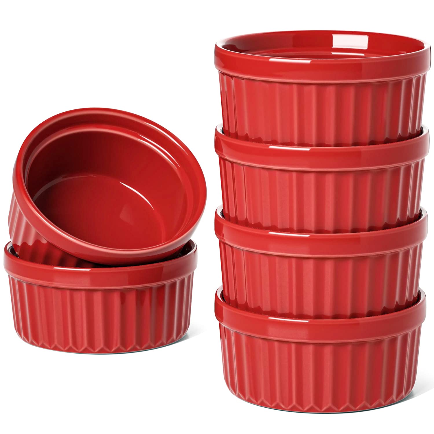 LE TAUCI 4 oz ramekins for oven safe baking and serving desserts.