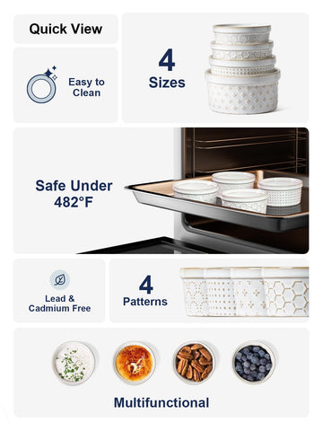 LE TAUCI ramekins microwave and dishwasher safe for easy weeknight meals.