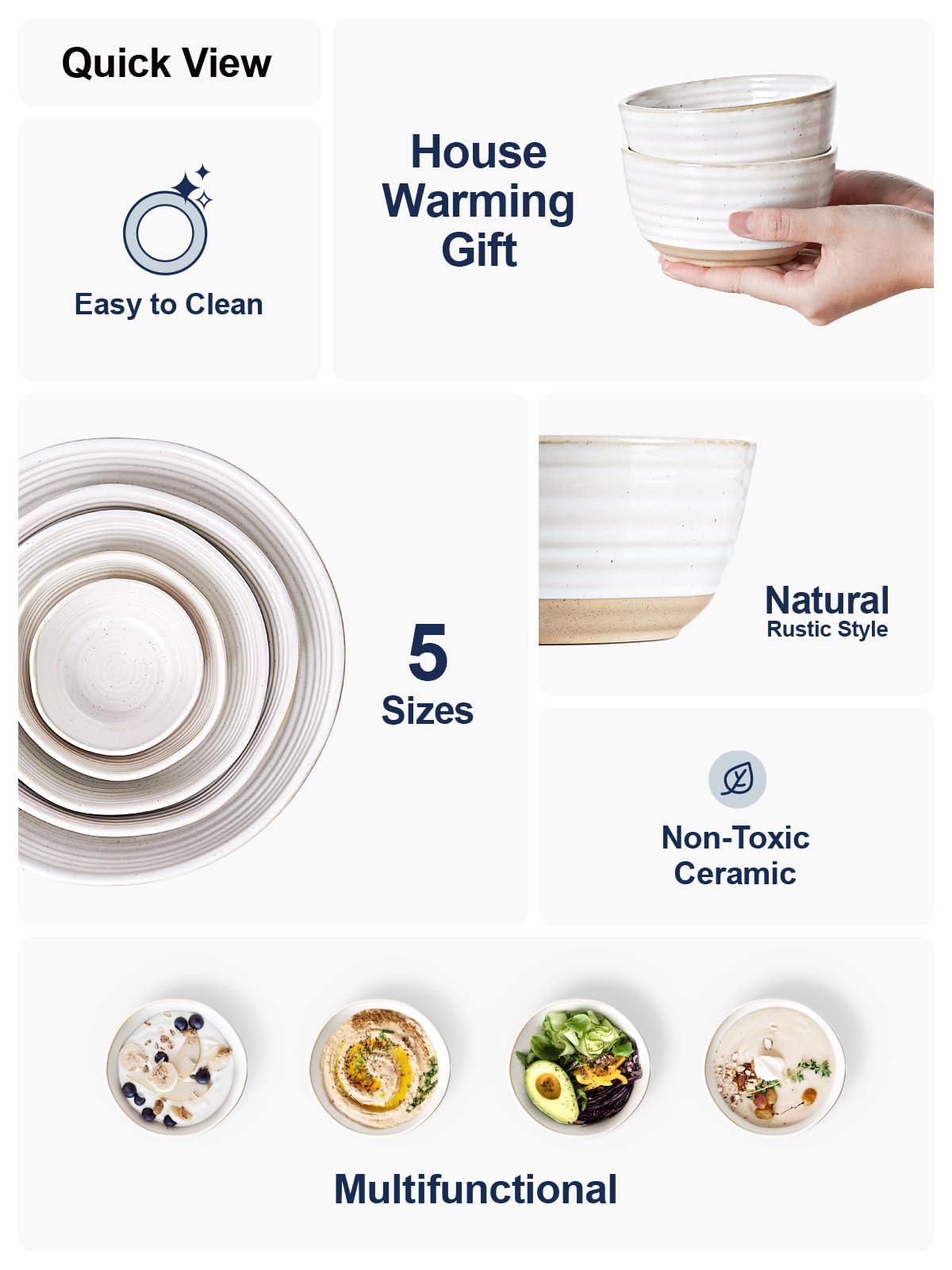 LE TAUCI stackable bowls save cabinet space
