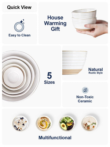 LE TAUCI stackable bowls save cabinet space
