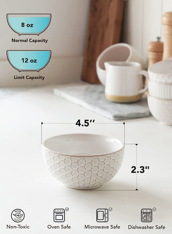 LE TAUCI stackable ceramic bowls saving cabinet space and reducing clutter