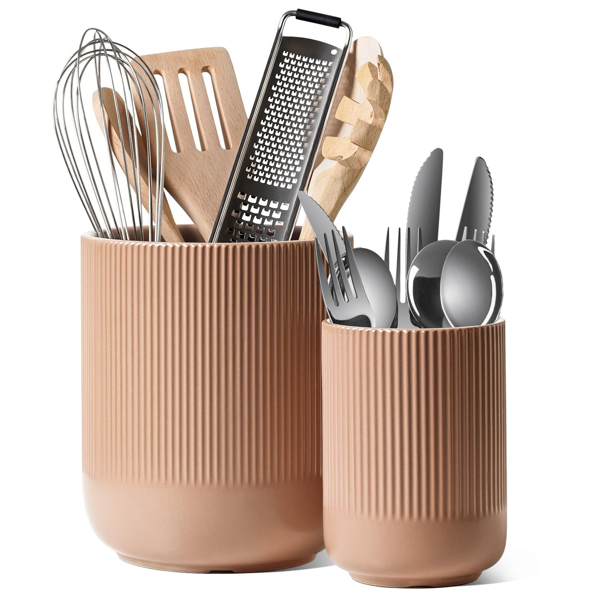 LE TAUCI large dusty pink utensil holder for easy access and organization