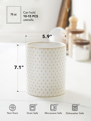 LE TAUCI Utensil Holder doubles as vase or coffee pod organizer