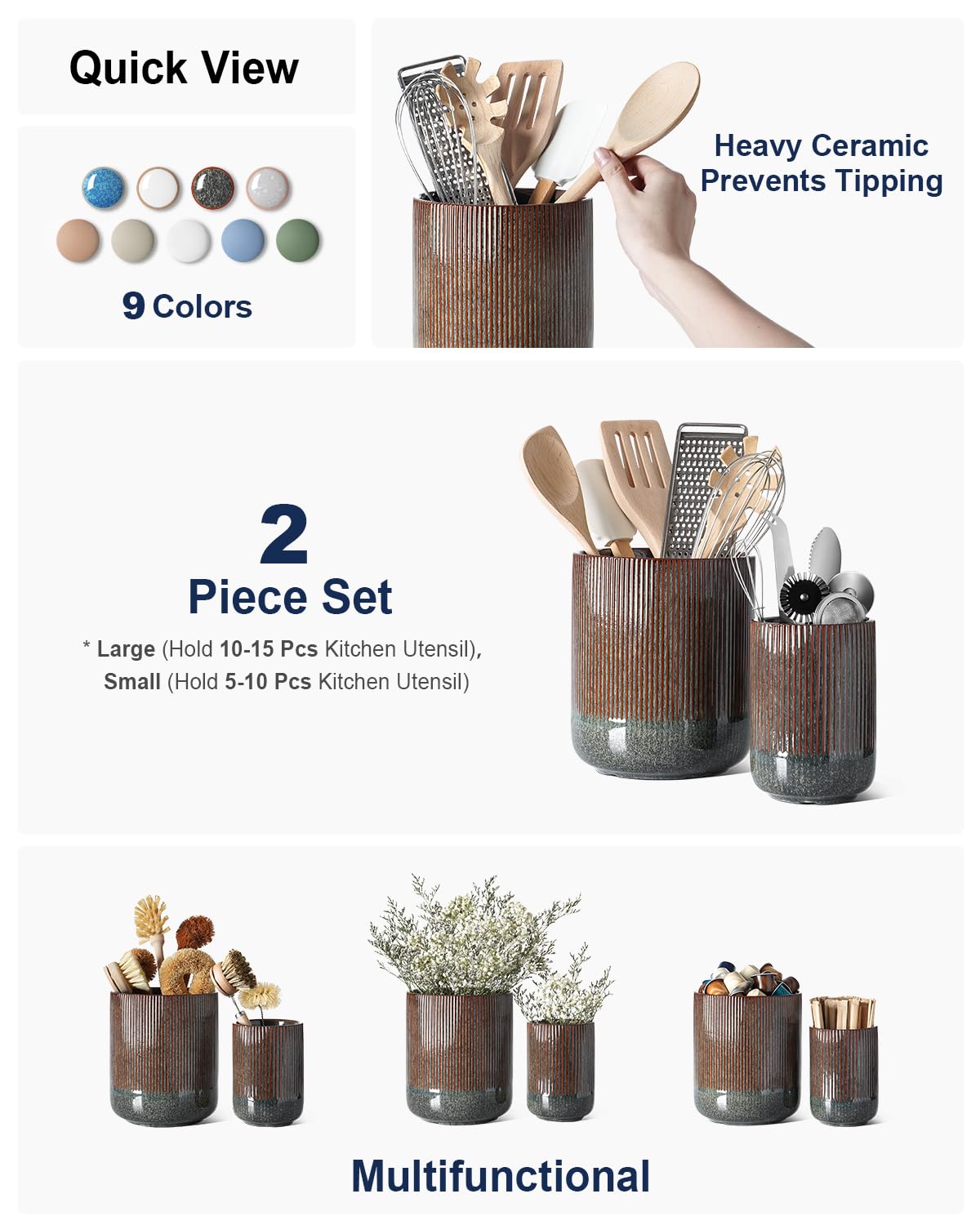LE TAUCI two-piece set offers sturdy, stylish kitchen storage