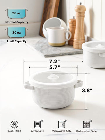 LE TAUCI versatile 28oz bowls for soups cereals salads