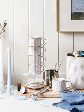 LE TAUCI white ceramic espresso cups are dishwasher and microwave safe