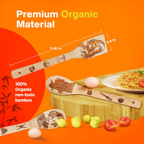 LeafyLane Star Wars wooden forks, sturdy without scratching pots during stirring.