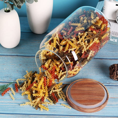 Leaves and Trees Y dry-food storage shown with pasta and rice