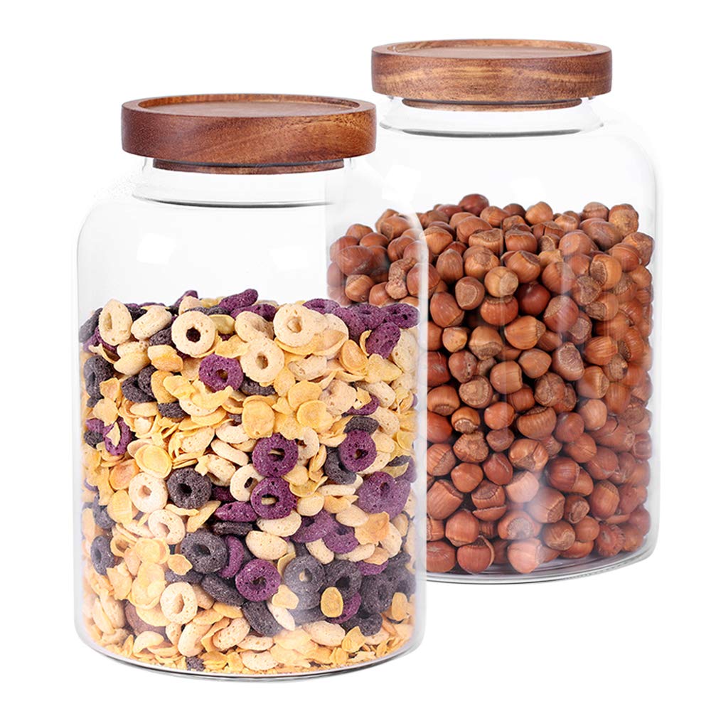 Leaves and Trees Y dry goods organizer enhances kitchen decor and visibility.