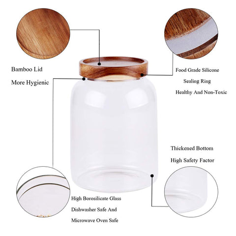 LEAVES AND TREES Y coffee beans jar with clear view and secure seal.