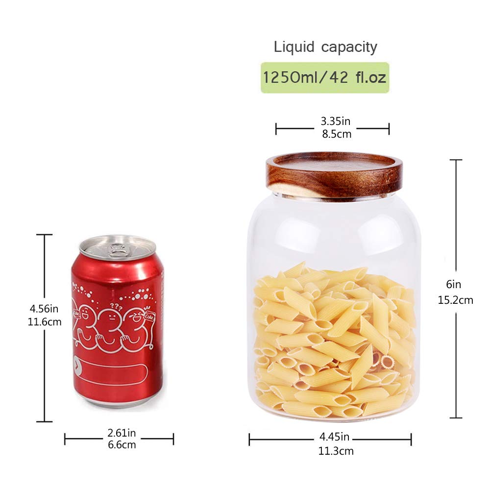 LEAVES AND TREES Y glass storage jar shows honey storage with thick borosilicate glass.