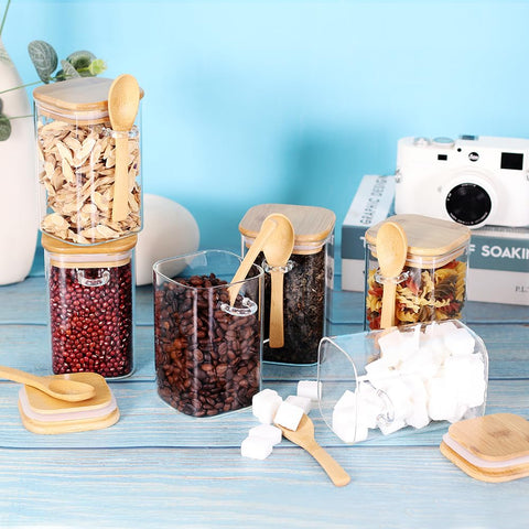 LEAVES AND TREES Y kitchen jar for tidy countertop organization.