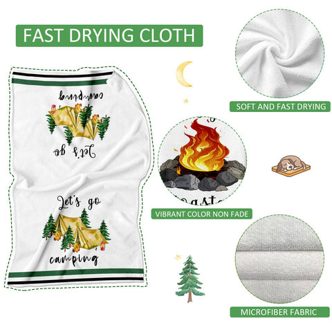 Lebsitey camping towels dining car pattern great for kitchen prep and drying