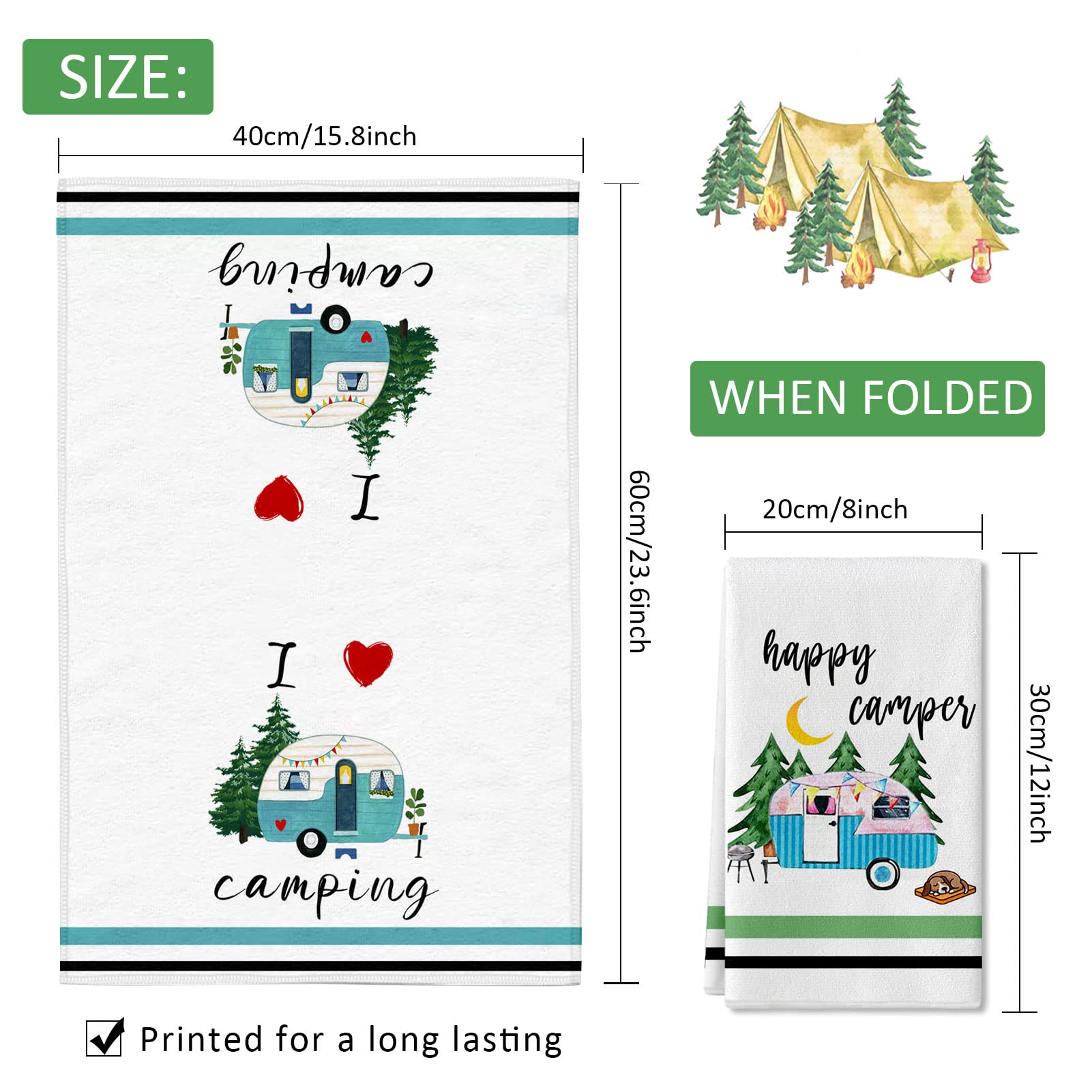 Lebsitey camping towels multi-use pattern suitable for drying dishes and hands