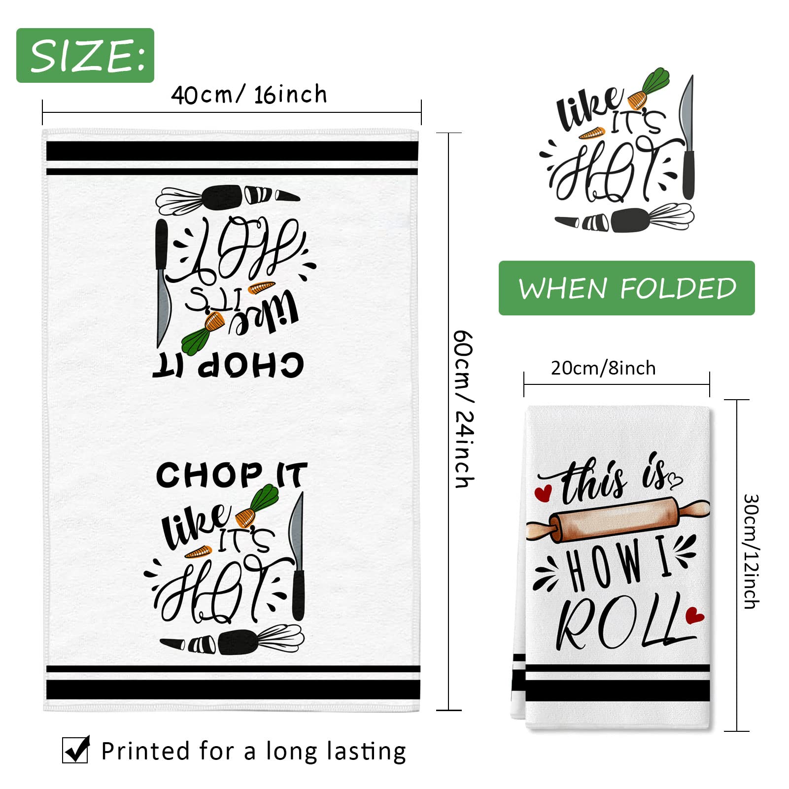 Lebsitey 4-pack kitchen towels set enhances everyday cooking tasks.