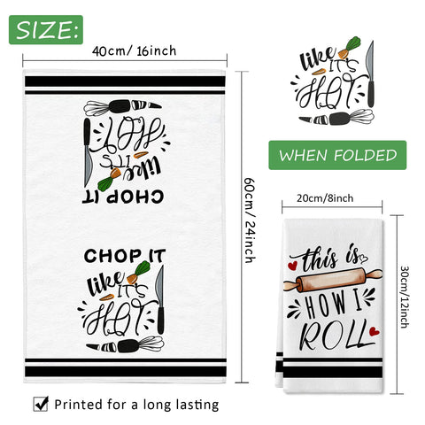 Lebsitey 4-pack kitchen towels set enhances everyday cooking tasks.
