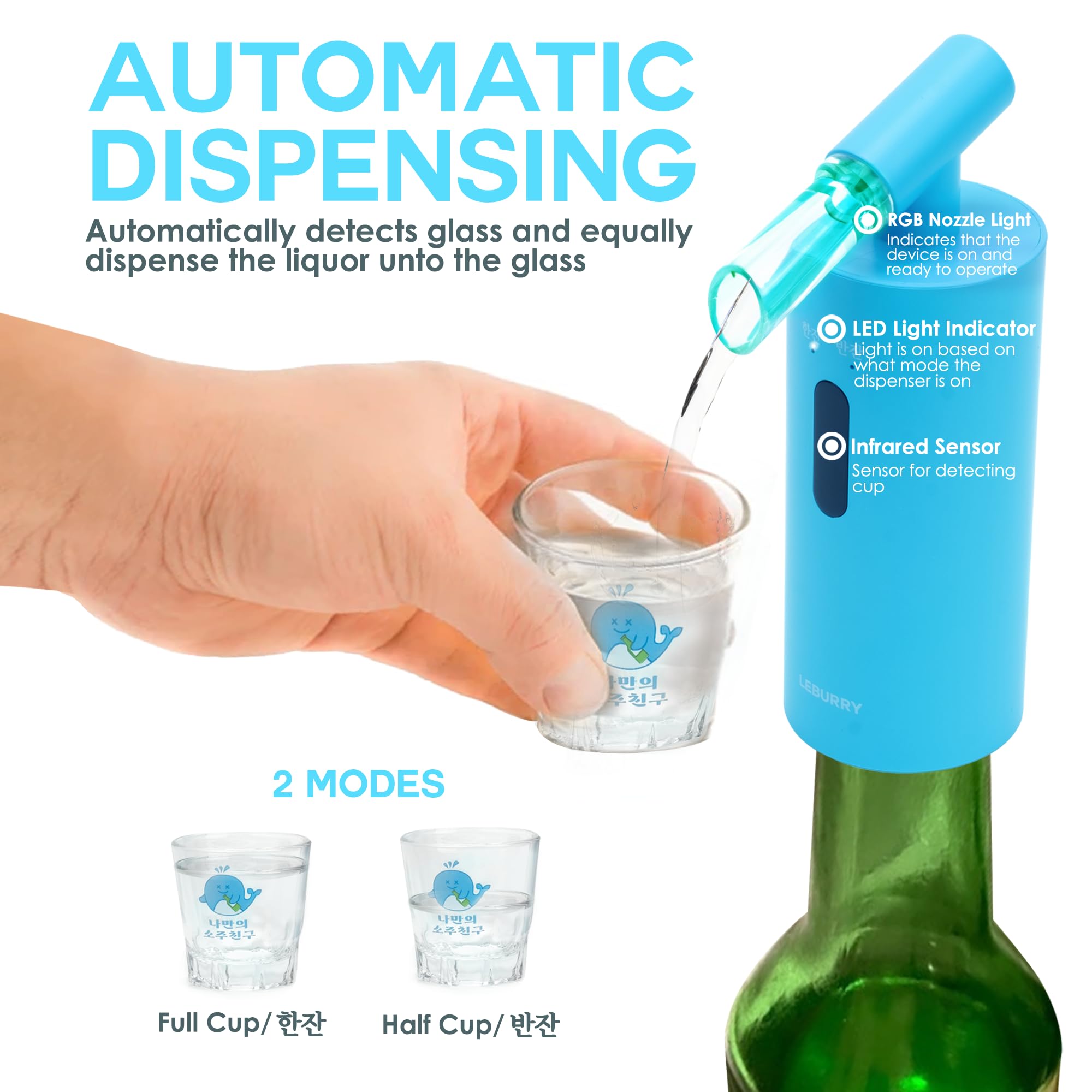 Leburry Soju Glasses Included for shared toasts and easy entertaining