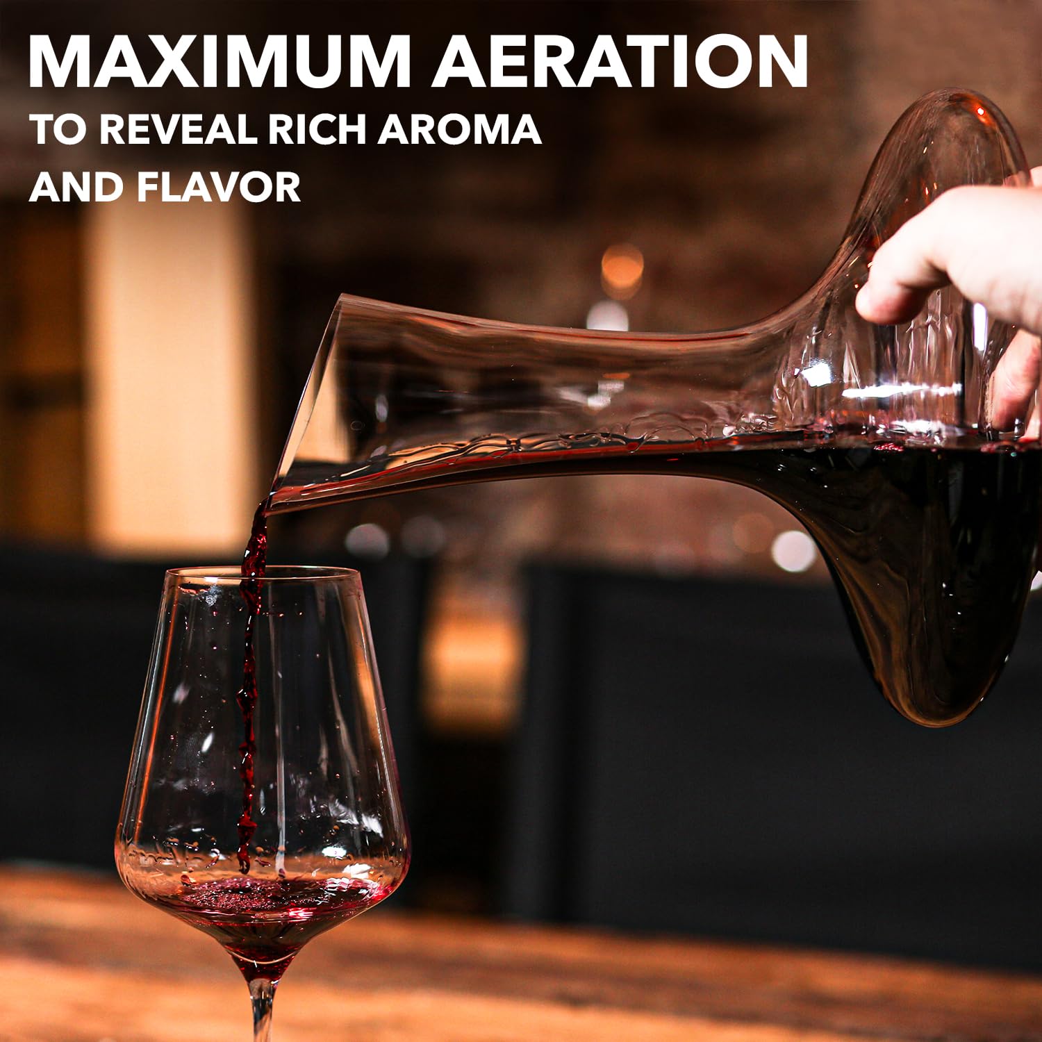 Le Chateau crystal carafe decanter elevates table presentation