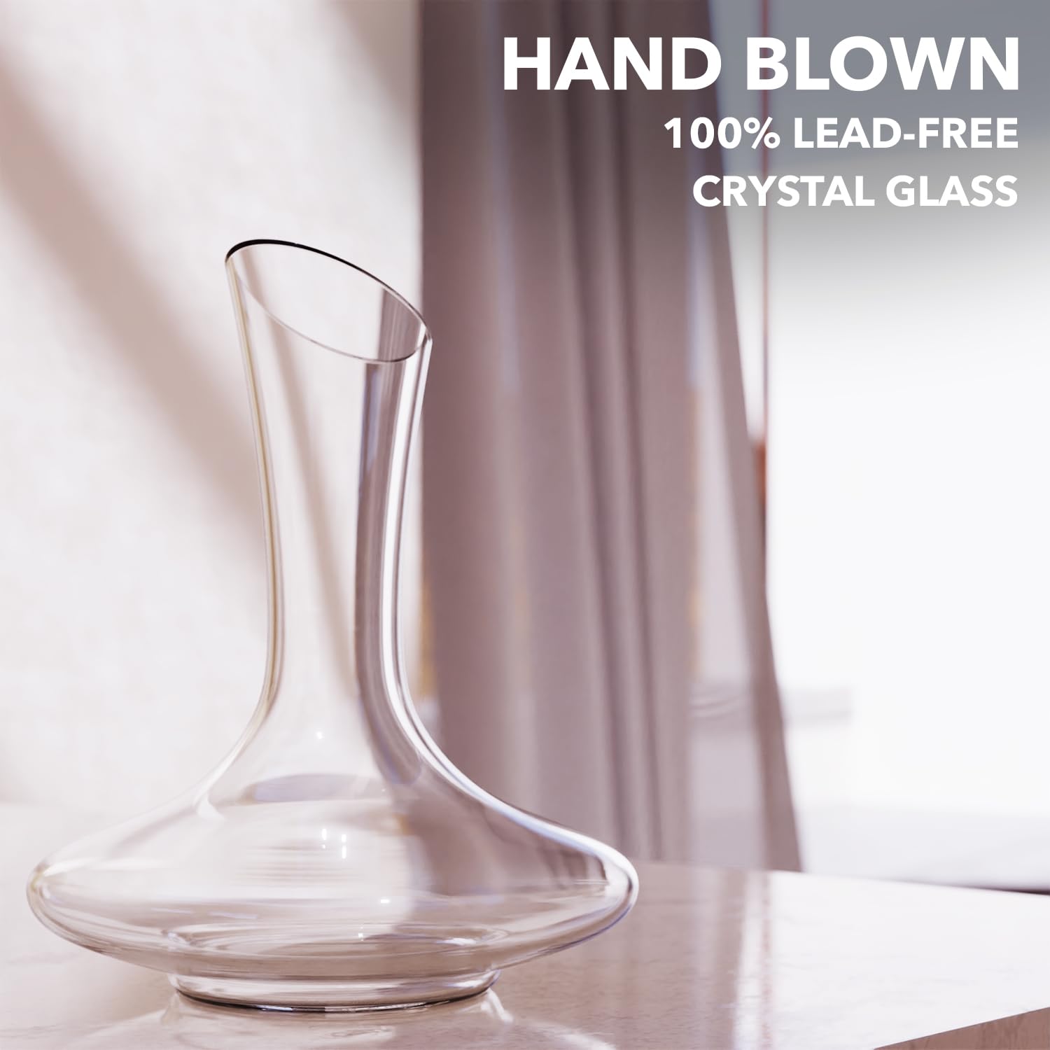 Le Chateau decanter on dinner table adds timeless elegance to wine moments