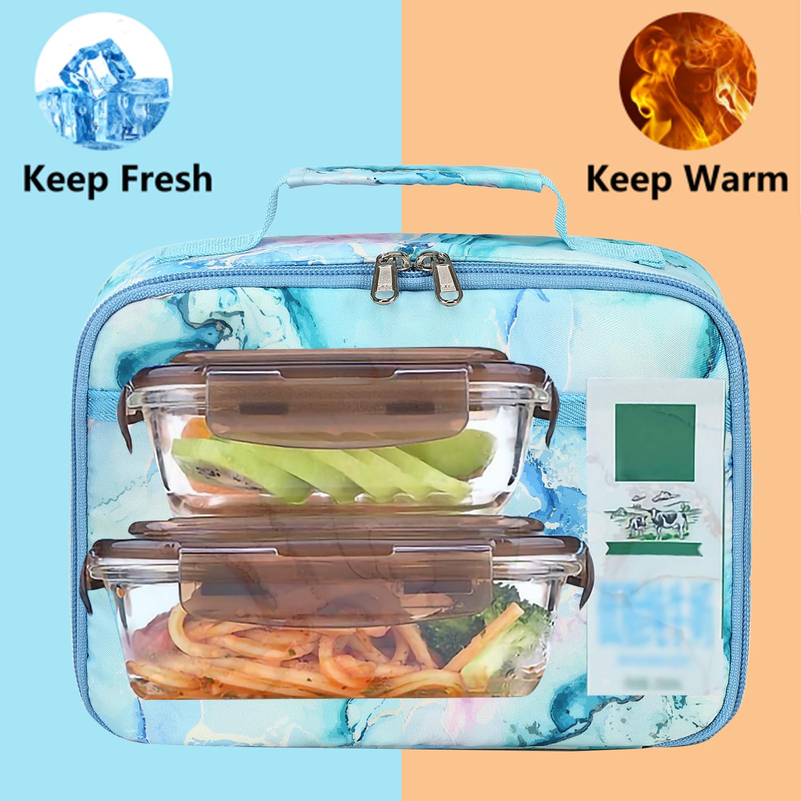 LEDAOU insulated interior supports temperature retention for fresh meals