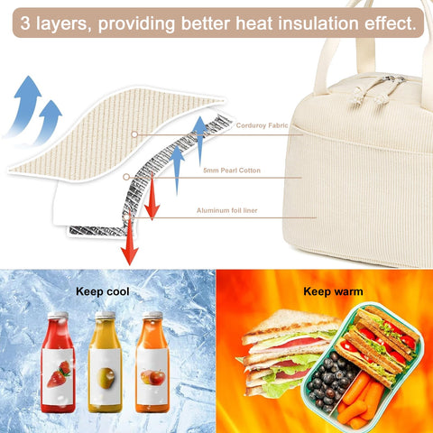 LEDAOU versatile bag for picnics, shopping, or daily meals