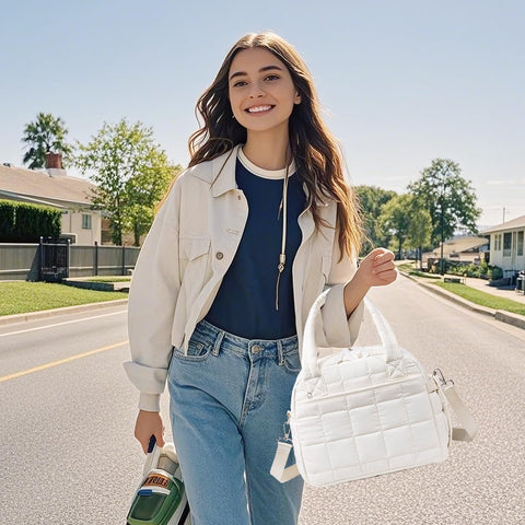 LEDAOU reinforced handles for comfortable carrying during commutes and outings