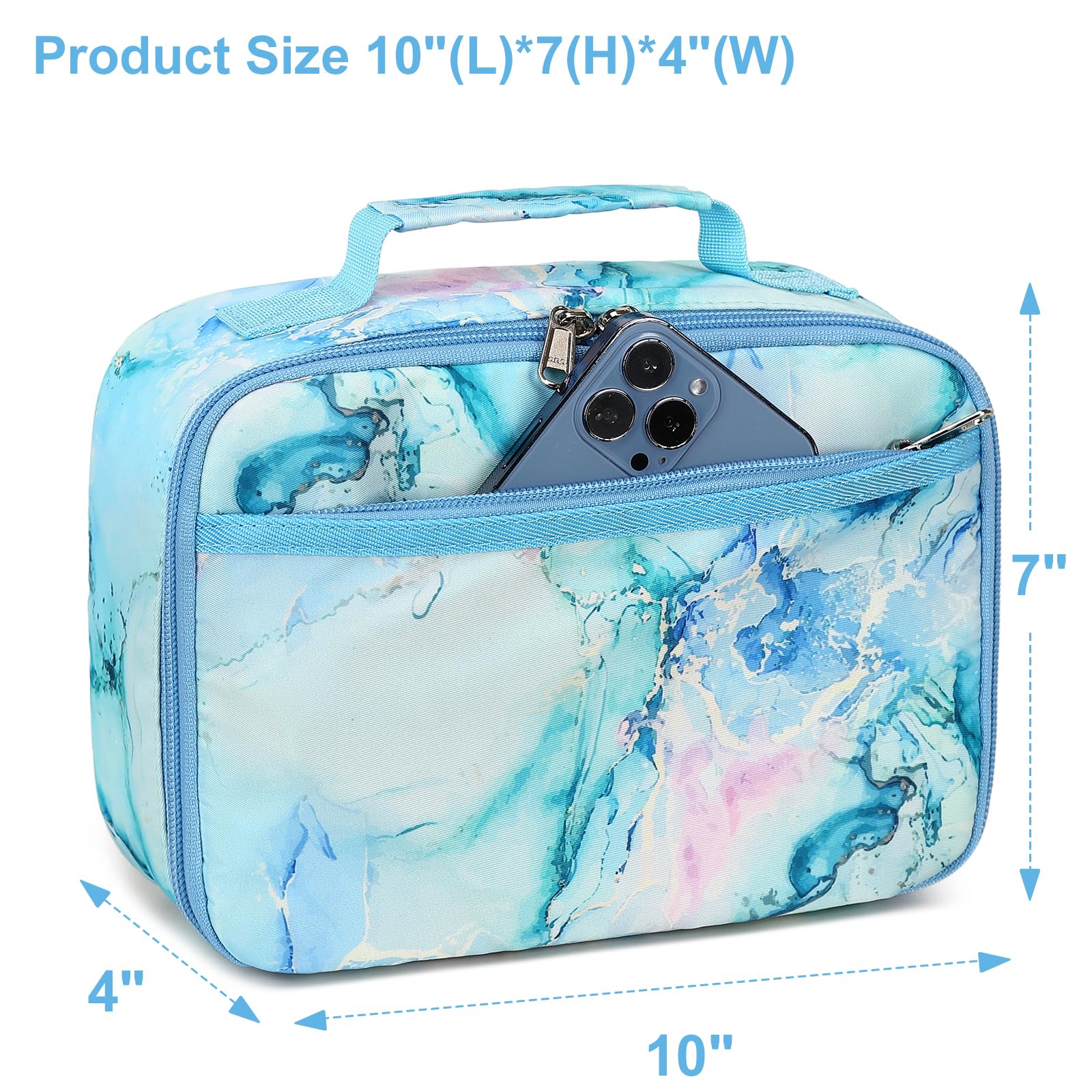 LEDAOU 10x7x4 inch size fits six cans and lunch items