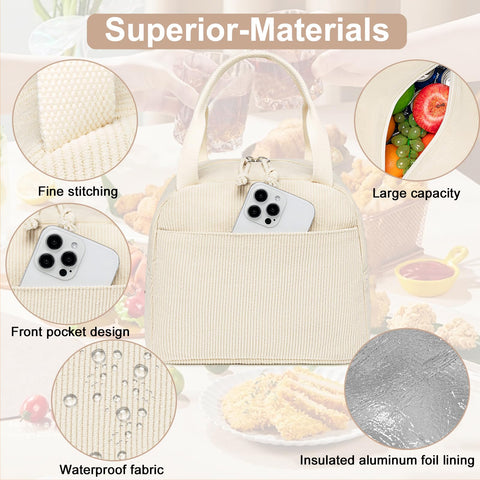 LEDAOU lunch bag sturdy handles ensure comfortable carrying