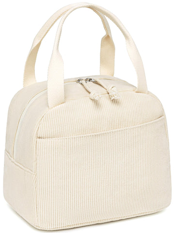 LEDAOU corduroy lunch bag main compartment keeps meals organized for work