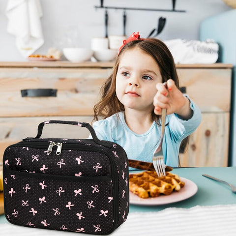 LEDAOU lunch box top view highlights compact shape for easy packing.