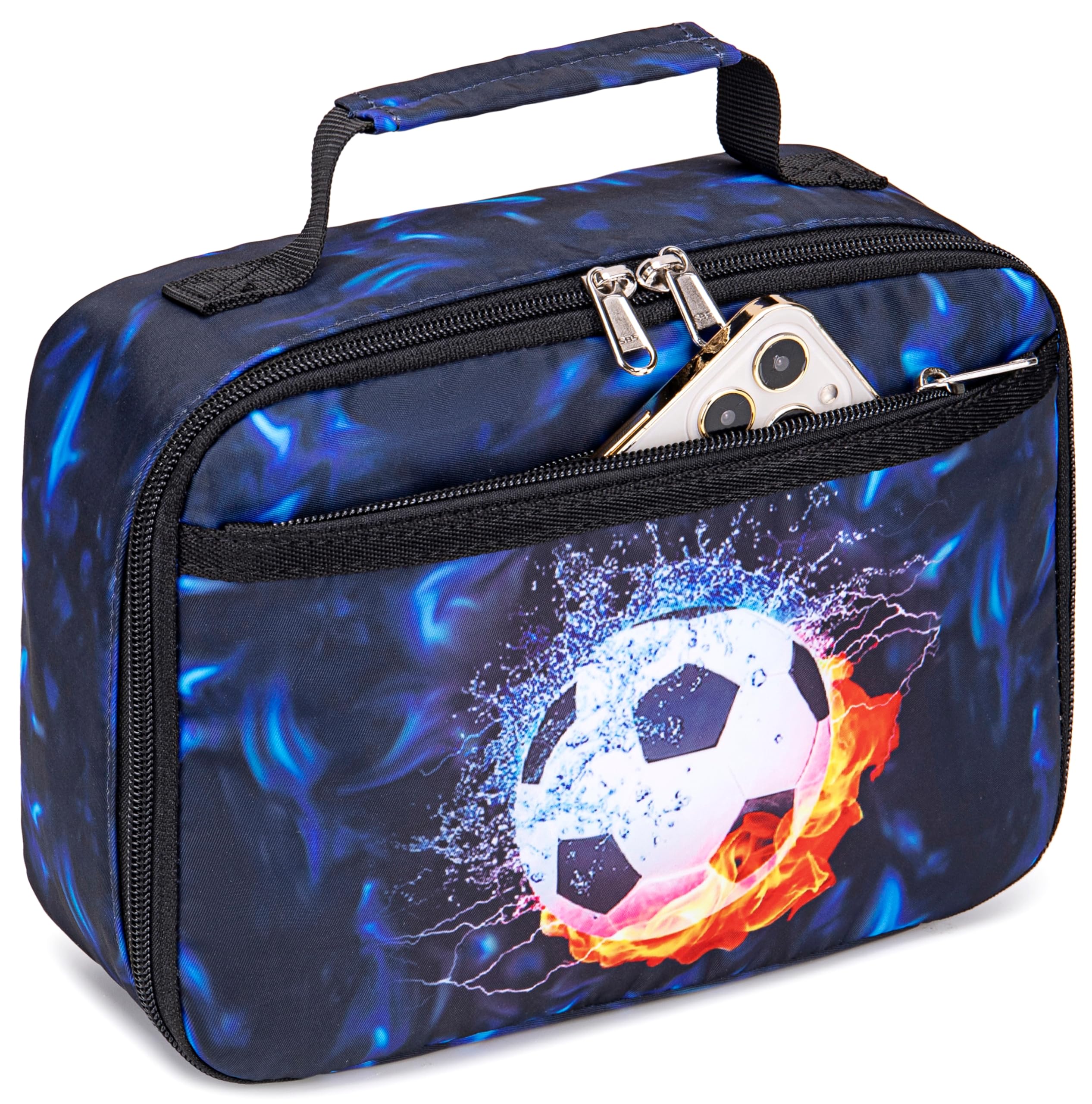 LEDAOU Soccer Blue gift-ready lunch box, suitable for kids