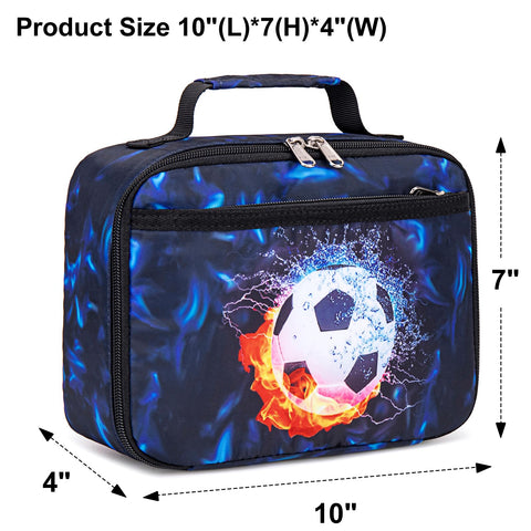 LEDAOU Soccer Blue open lid, insulated interior preserves freshness