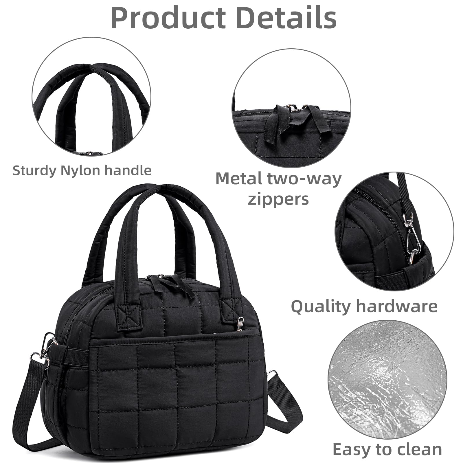 LEDAOU lunch bag suits work, school, travel, or picnics in style