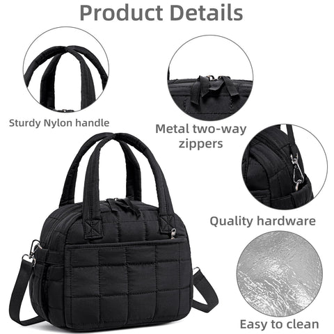 LEDAOU lunch bag suits work, school, travel, or picnics in style