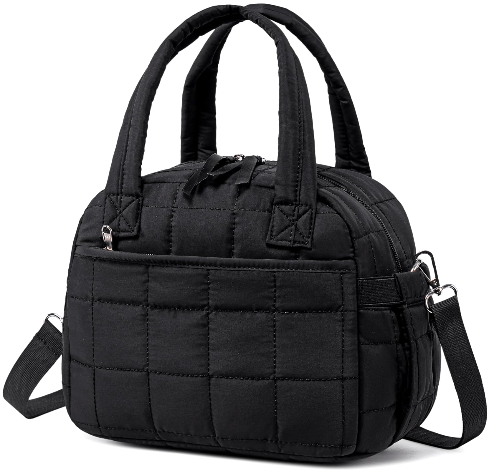 LEDAOU lunch box for women with quilted front pocket keeps essentials organized for travel