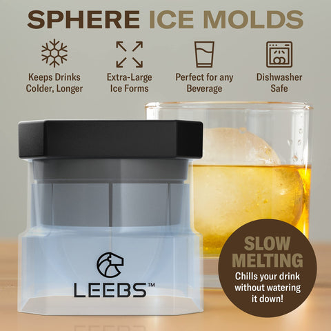 LEEBS sturdy base ice ball mold for easy handling and durability.