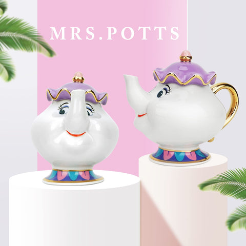 LEEPENK Chip cups set beside teapot for charming gatherings