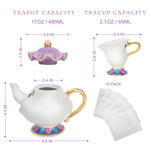 LEEPENK Elegant ceramic tea pot enhances home decor